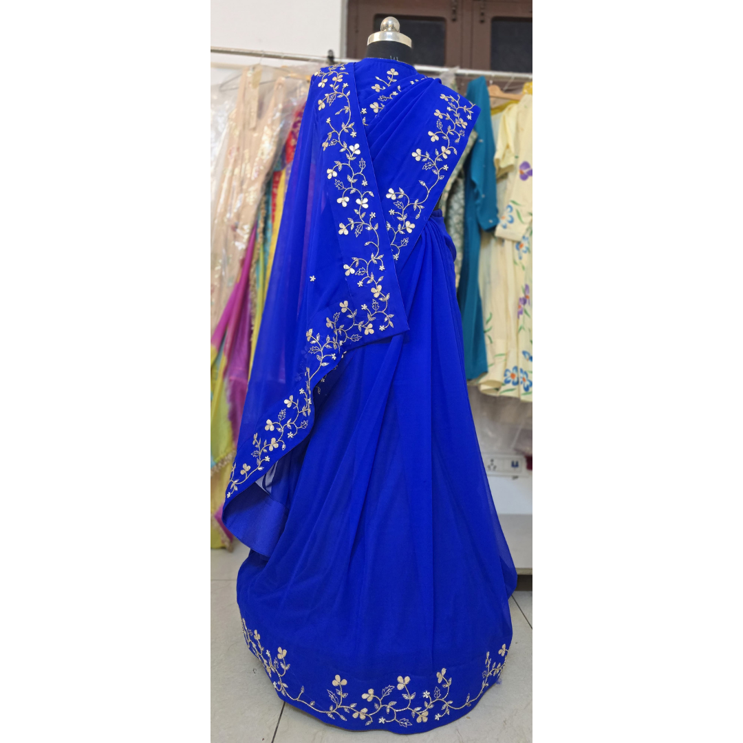 Neela Samundar Georgette Saree