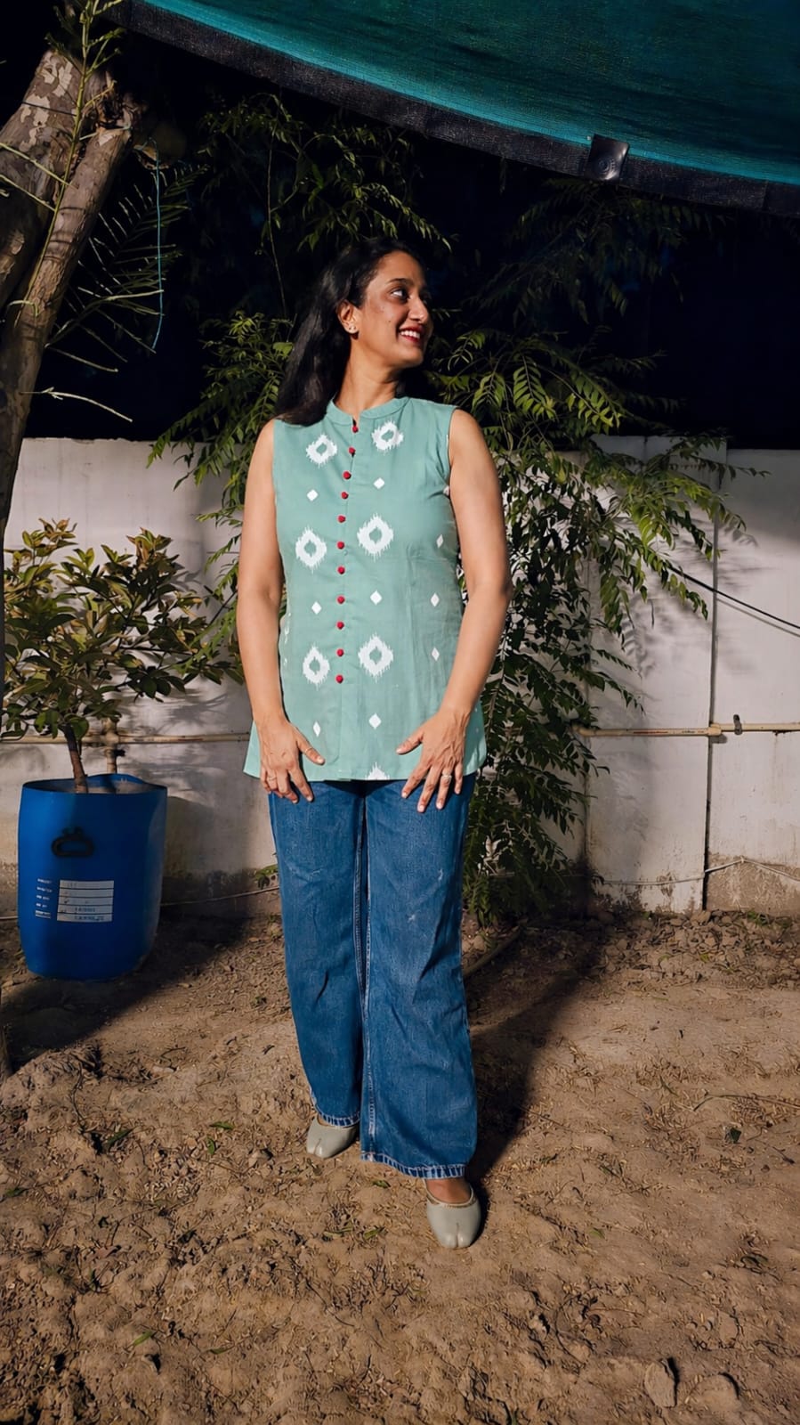 Mint Breeze Ikat Top