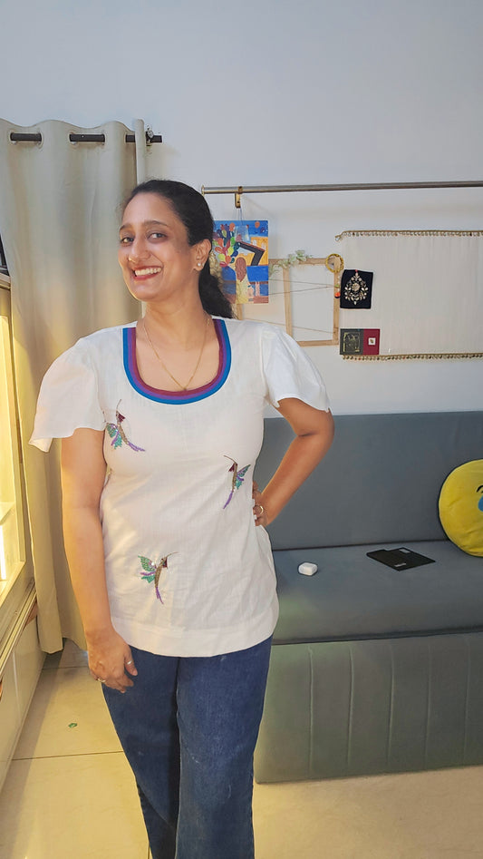 Chitrapakṣā Linen Top