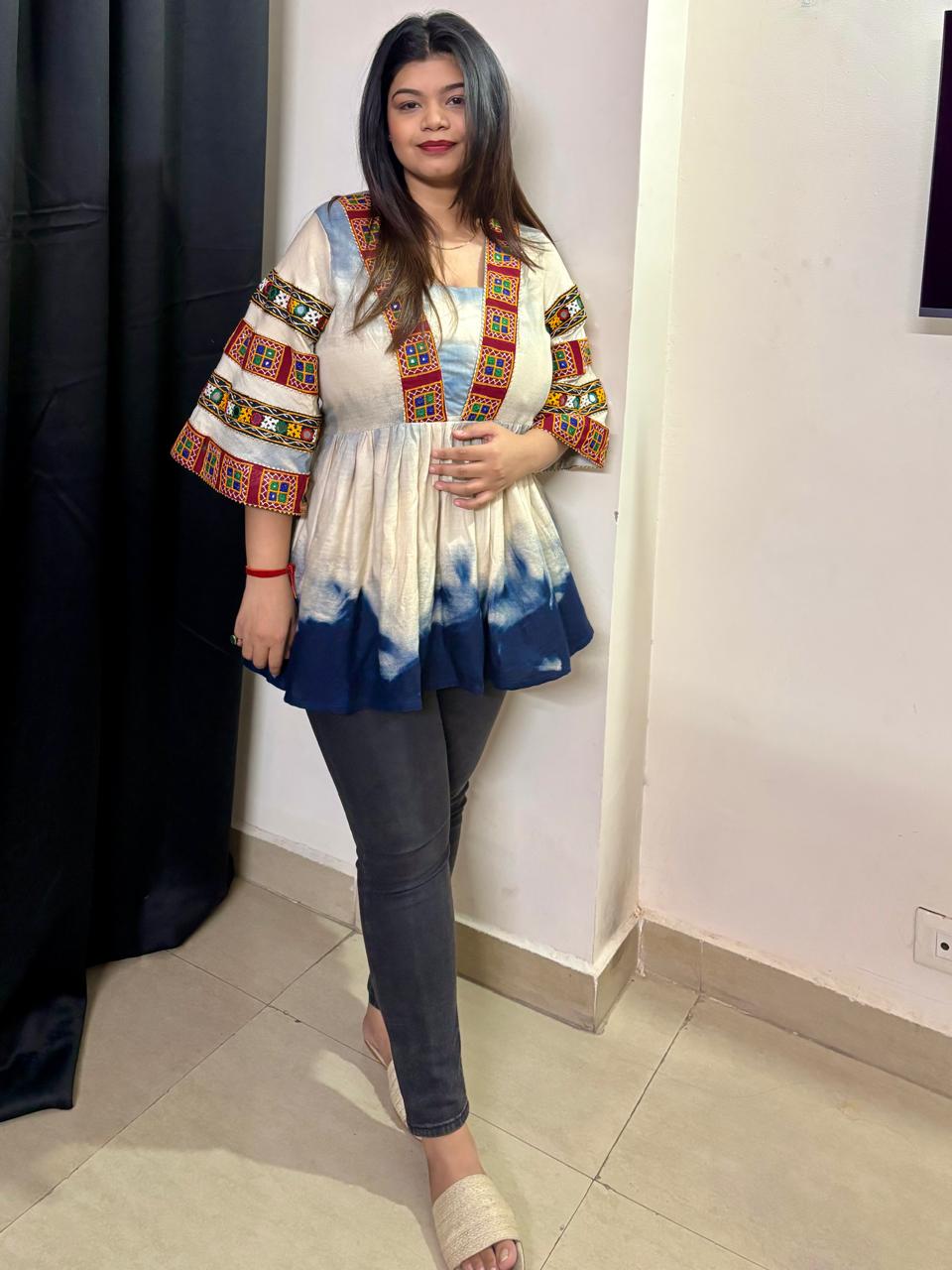 Azure Kutch Charm Top