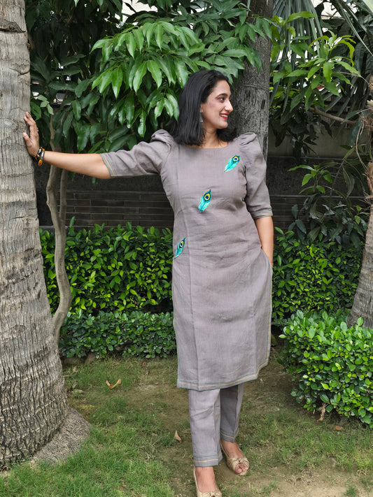 Morpankhi Linen Co-ord Set