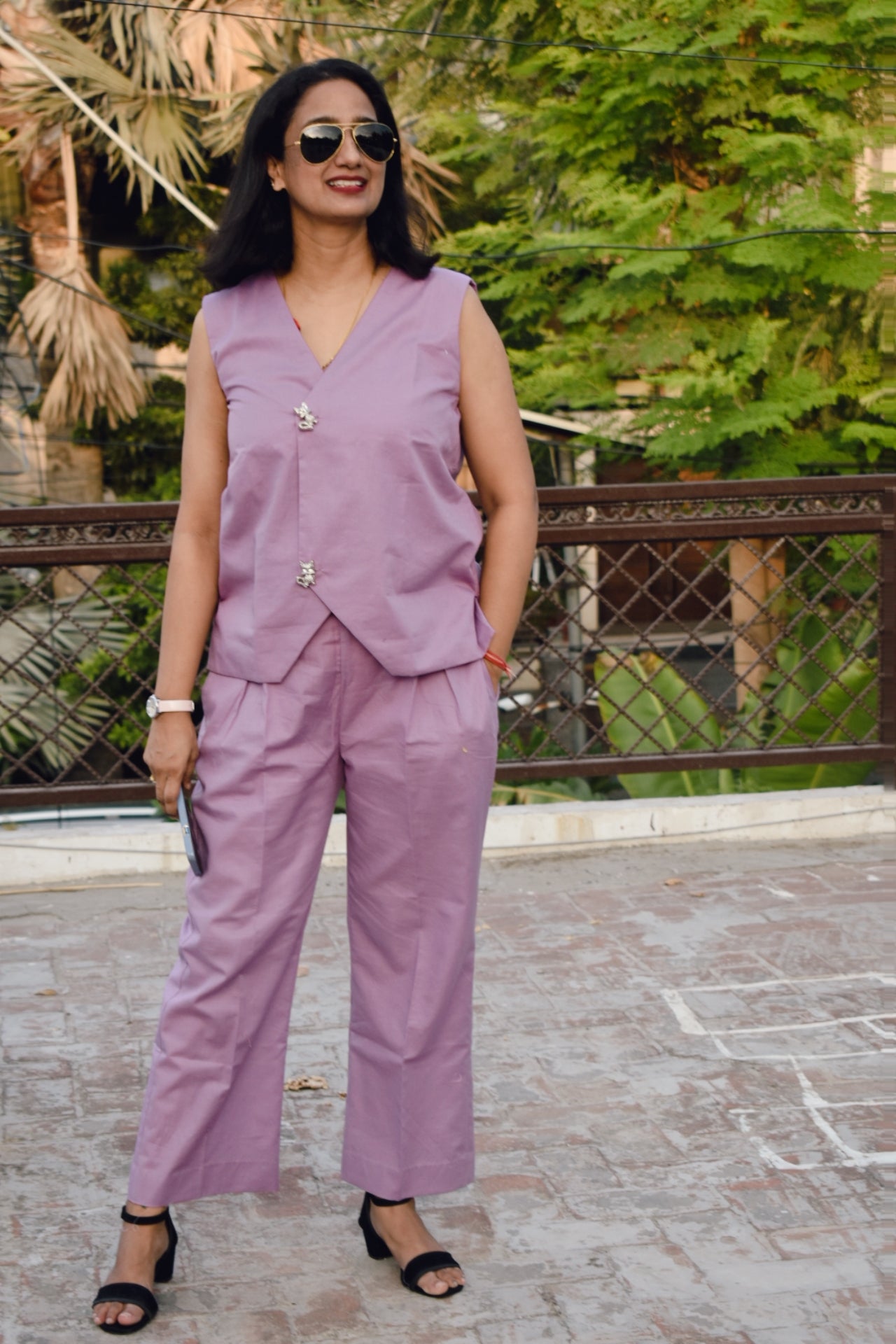 Cat Linen Co-ord Set