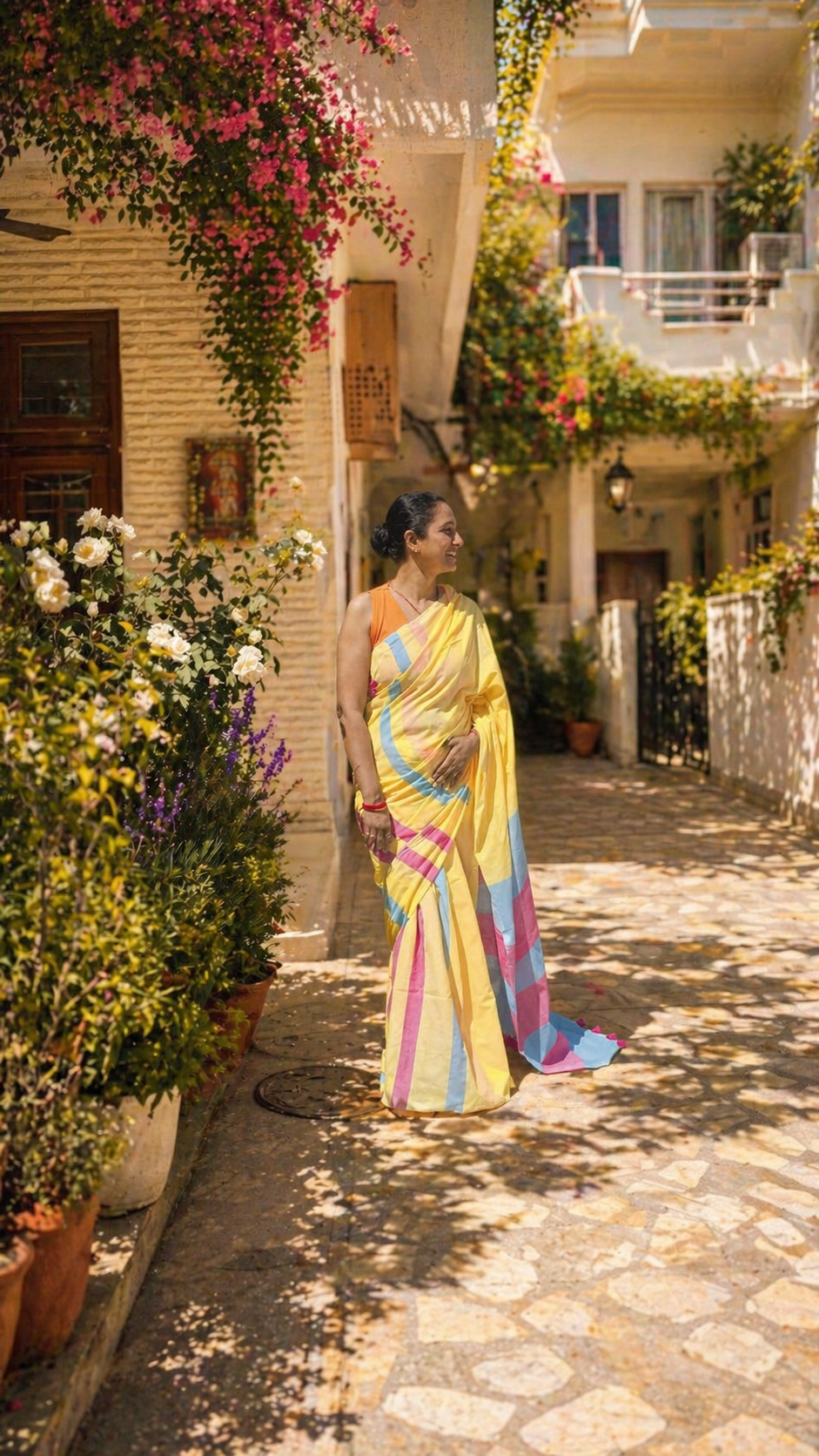 Basanti Tarang Saree