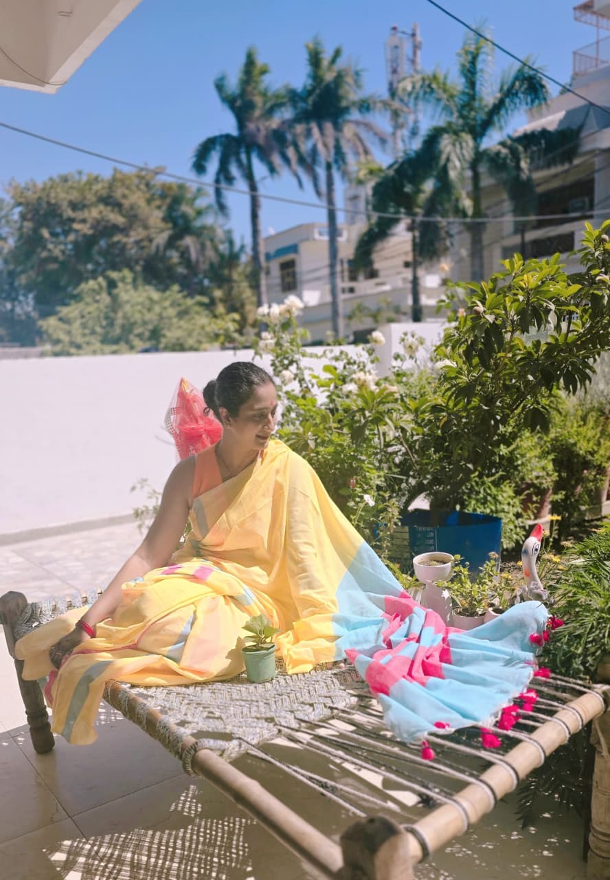 Basanti Tarang Saree