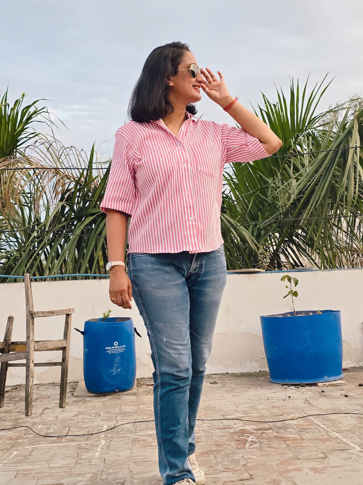 Rosy Stripe Everyday Shirt 🌸