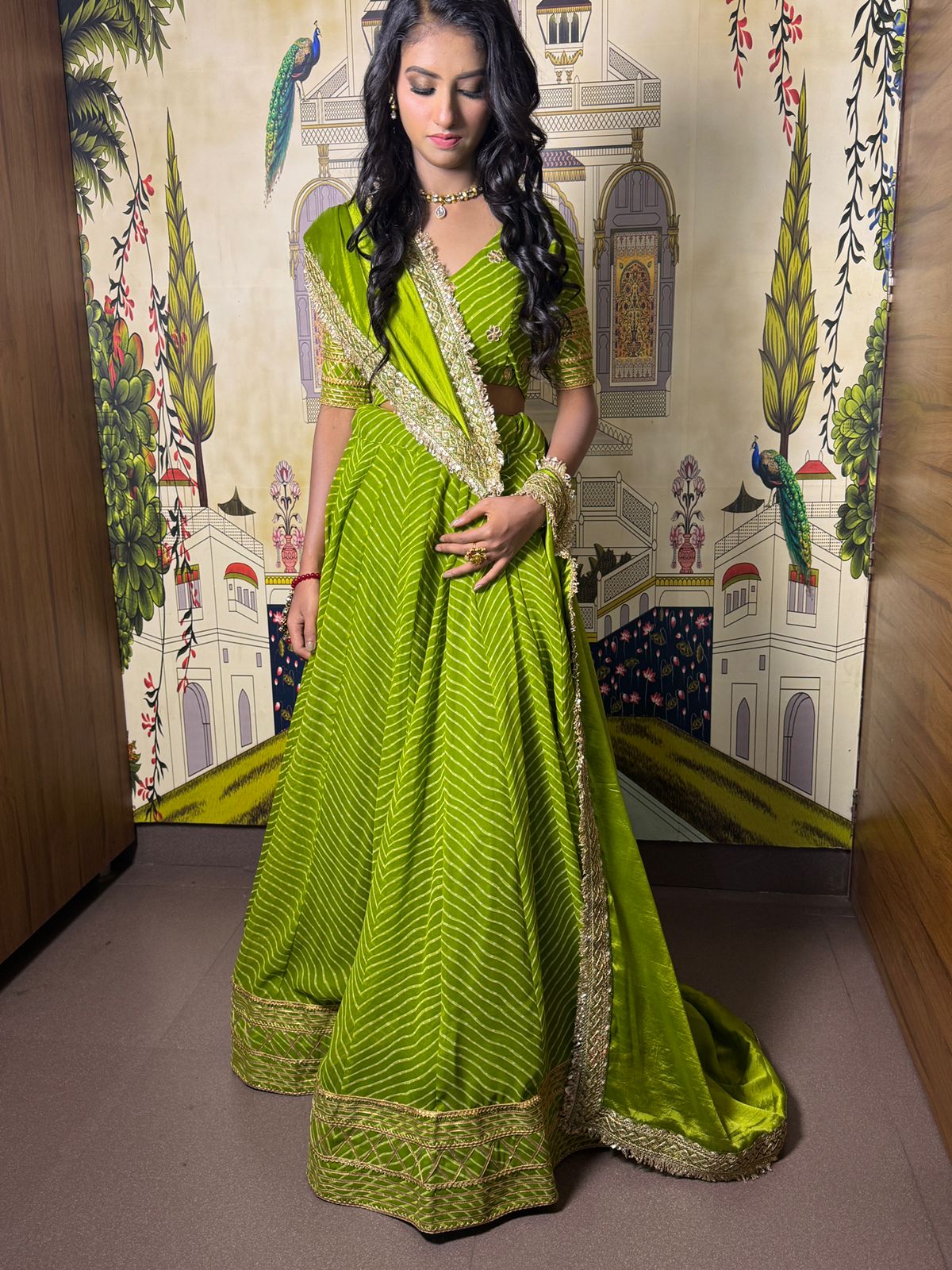 Leher Rangini Lehenga