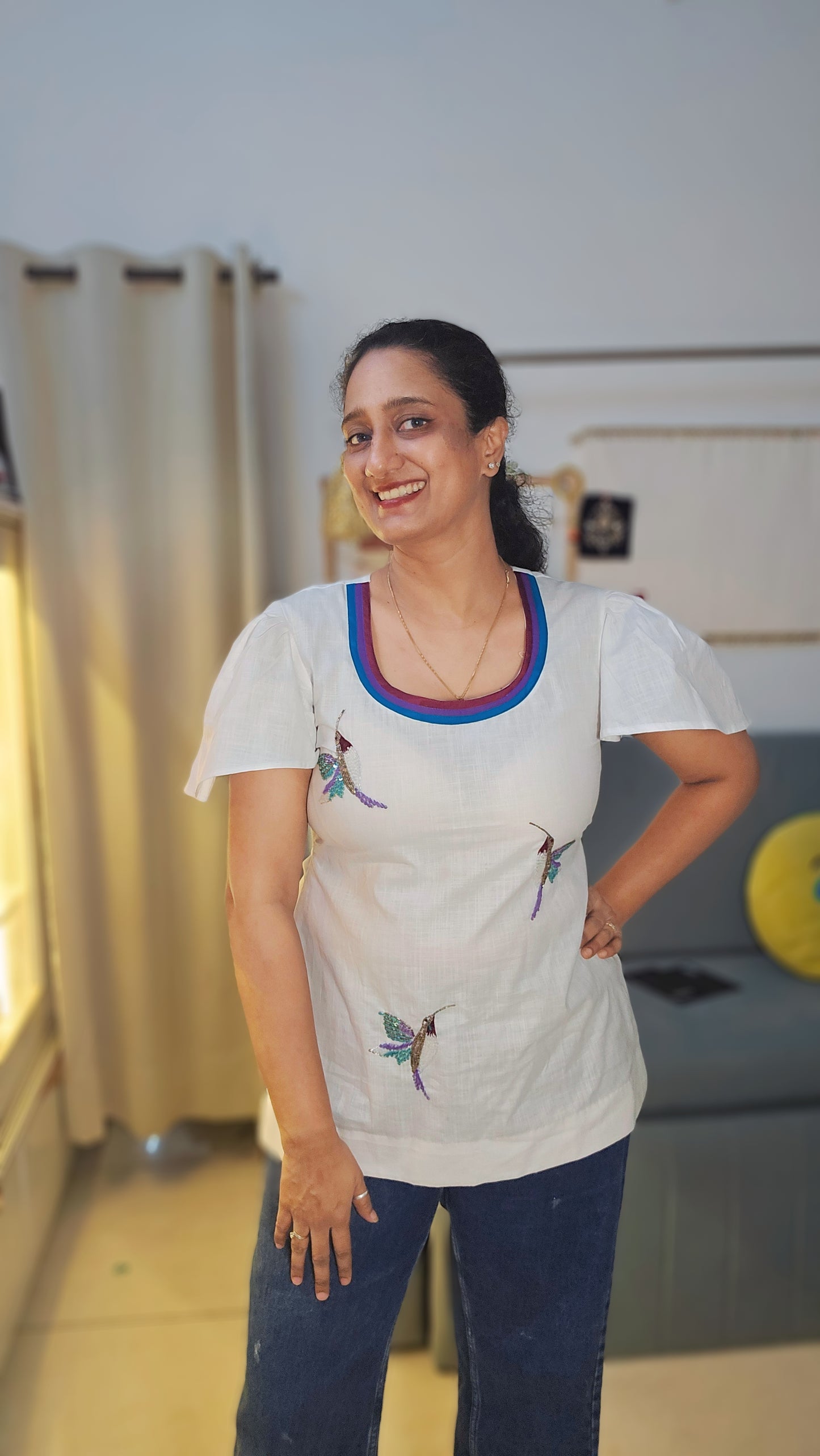 Chitrapakṣā Linen Top