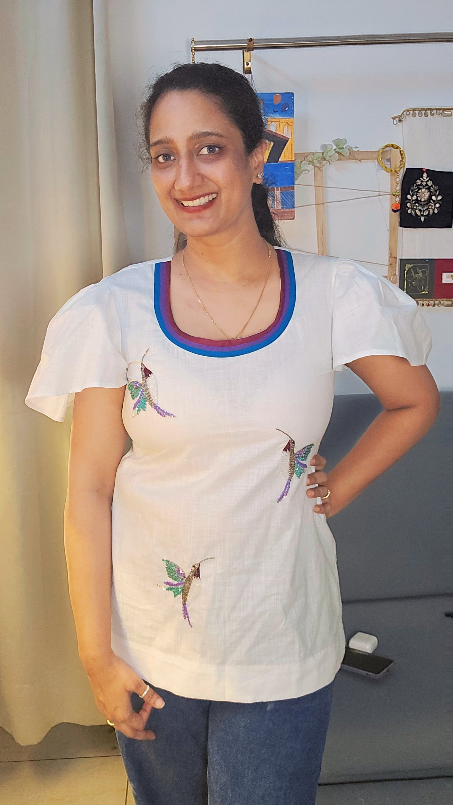 Chitrapakṣā Linen Top