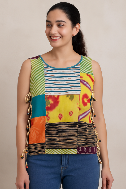 RangSaaj Patchwork Cotton Top