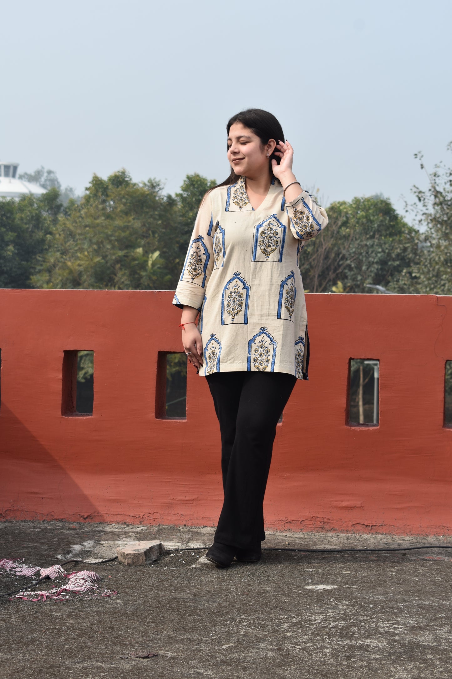 Tatva Ajrakh Kurti