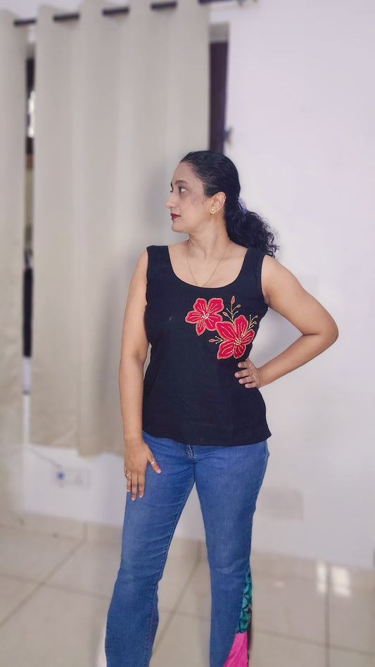 Pushpika Applique Top