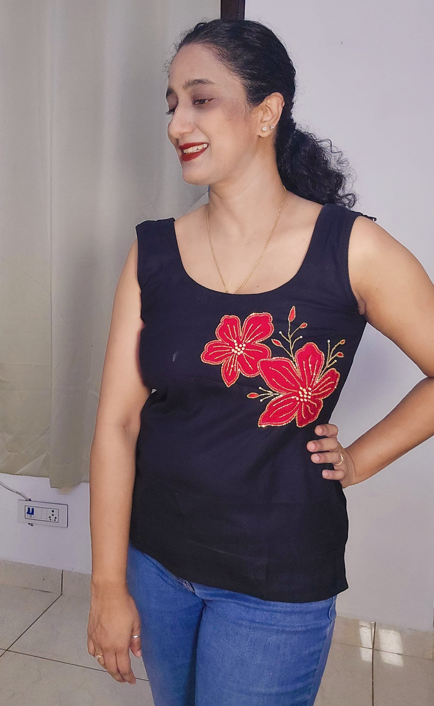 Pushpika Applique Top