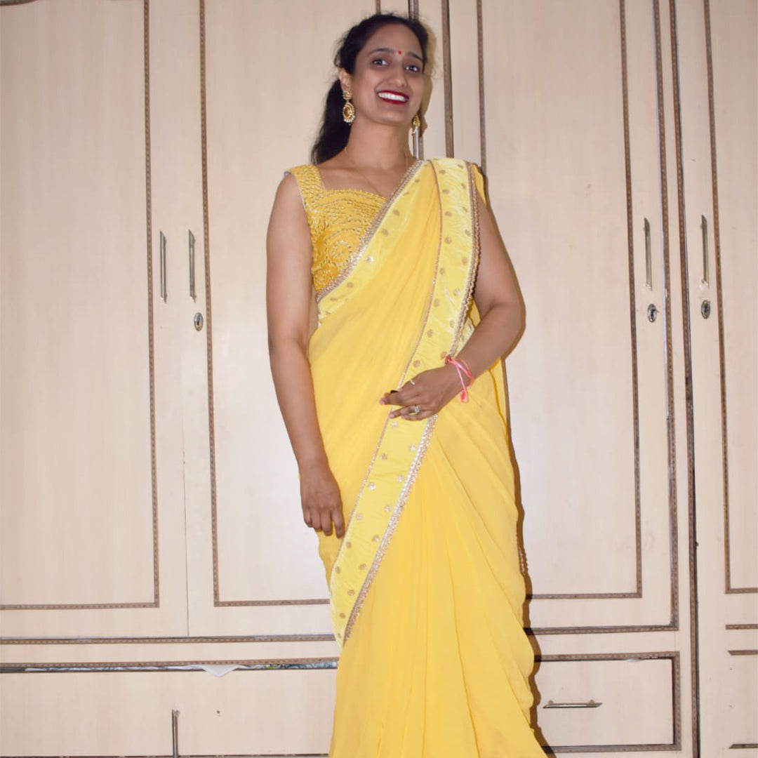 Haldi Function Saree