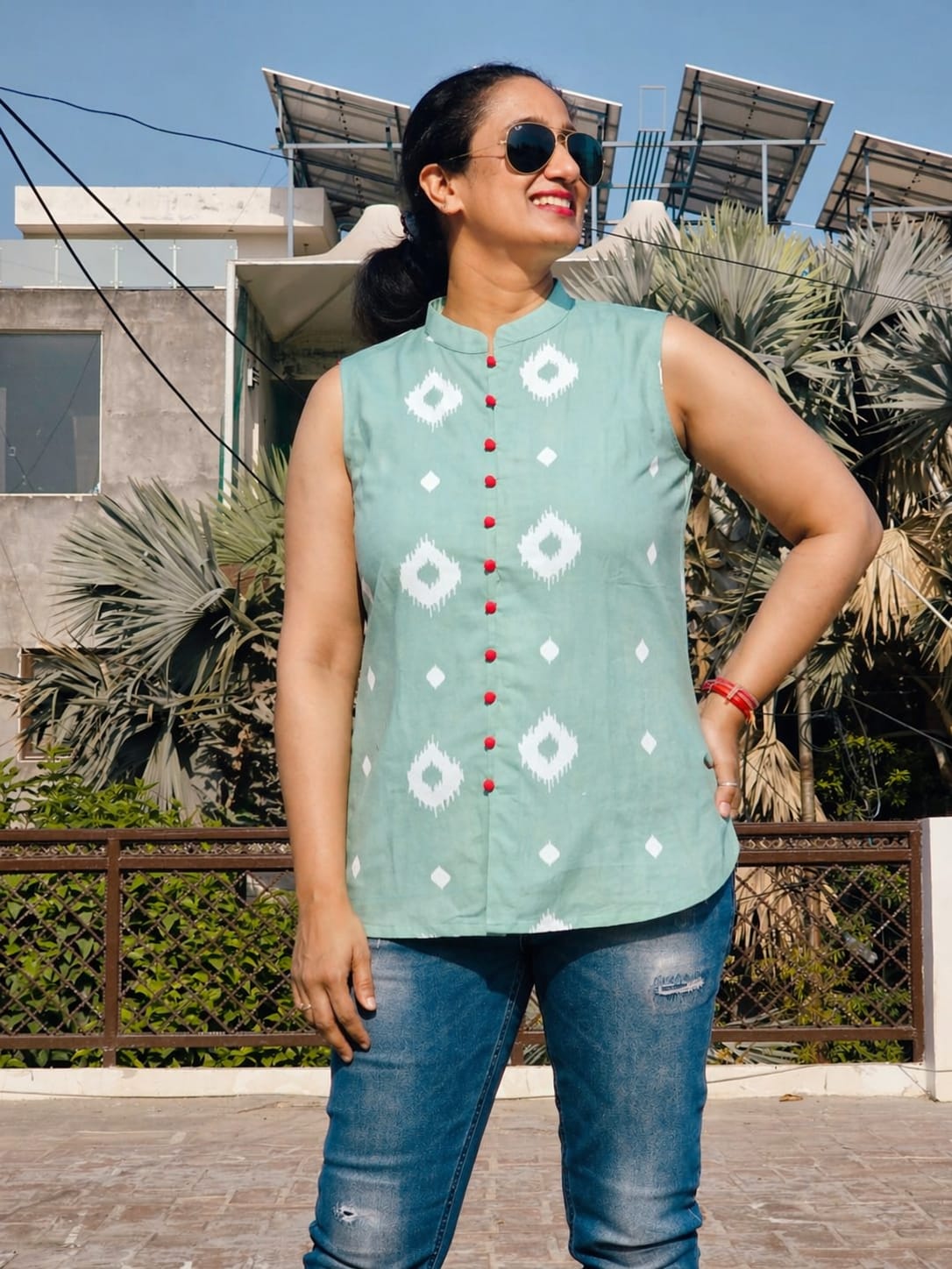 Mint Breeze Ikat Top