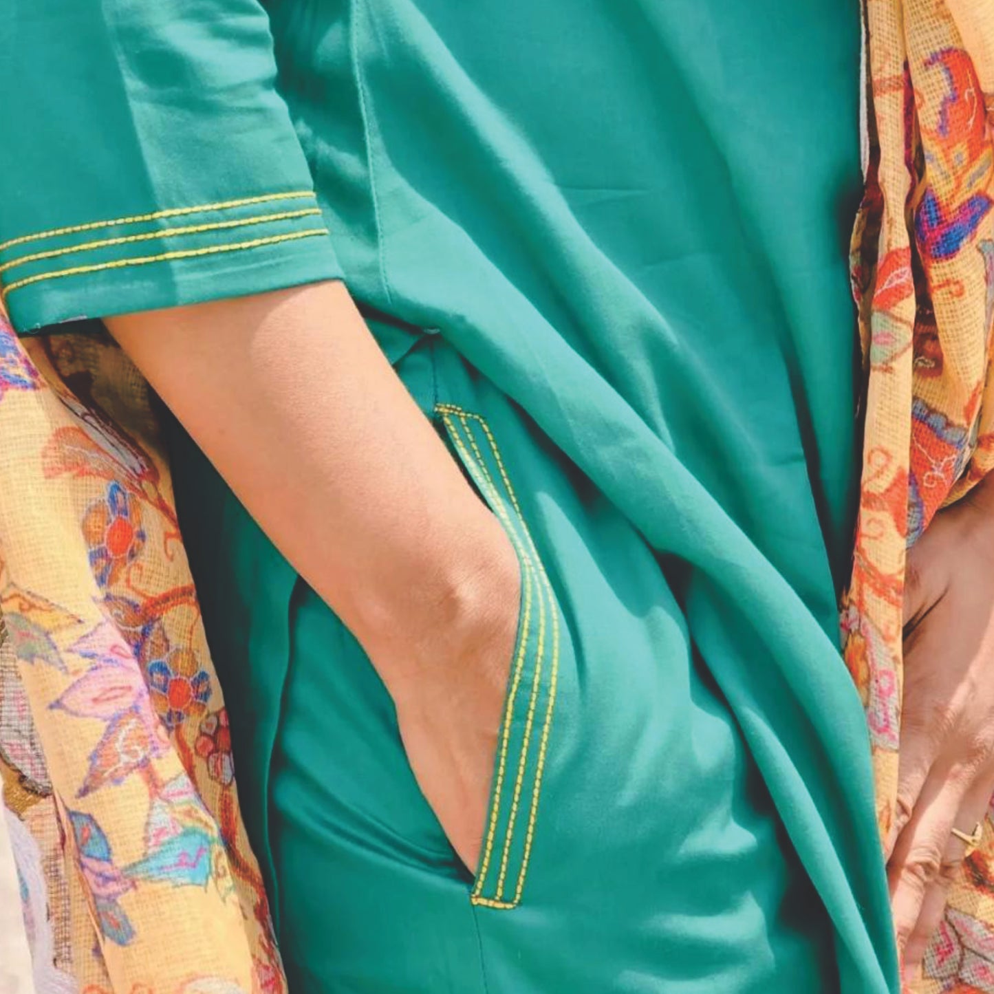 Green Kurta and Pant Suit