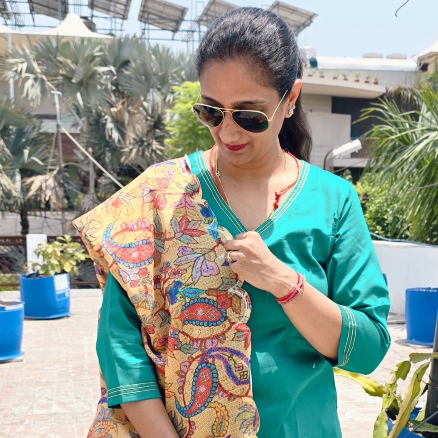 Green Kurta and Pant Suit