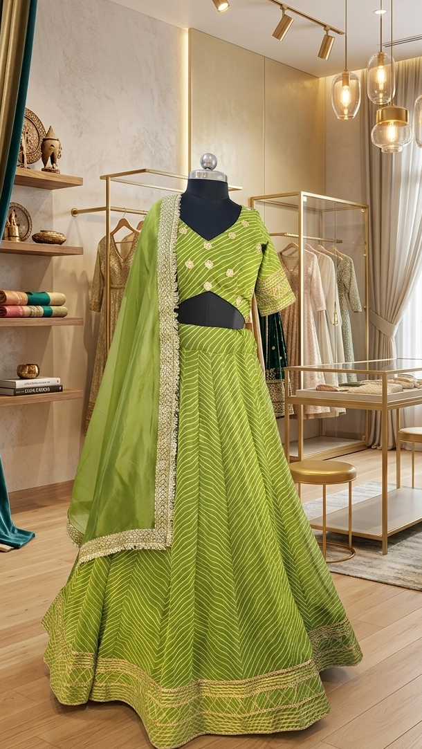 Leher Rangini Lehenga